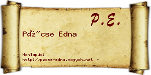 Pécse Edna névjegykártya